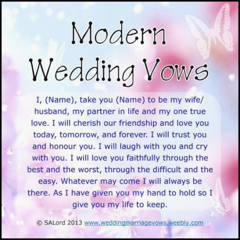 Gay Wedding Vows Examples
 Others Beautiful Wedding Vows Samples Ideas — Salondegas