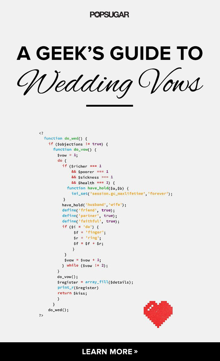 Geek Wedding Vows
 Pin on Weddings Inspiration
