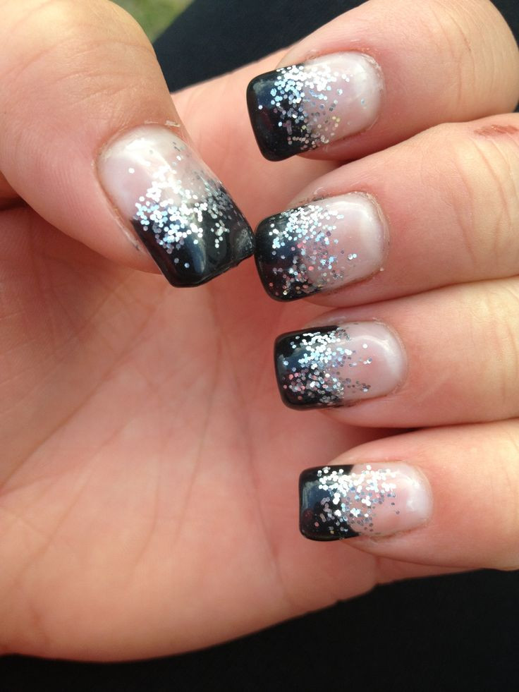 Gel Nails With Glitter Tips
 25 bästa Sparkly french tips idéerna på Pinterest