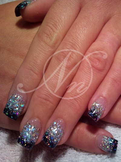 Gel Nails With Glitter Tips
 Acrylic & Gel Nail Art Gallery pictures Crushed Shell