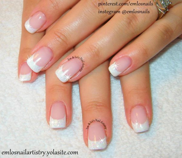 Gel Nails With Glitter Tips
 white nail tips 2015 Google Search