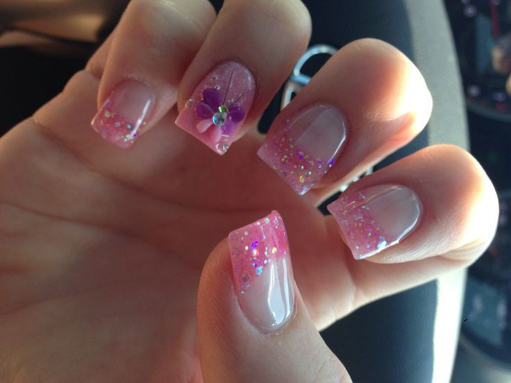 Gel Nails With Glitter Tips
 40 Most Amazing Glitter French Tip Nail Art Design Idea