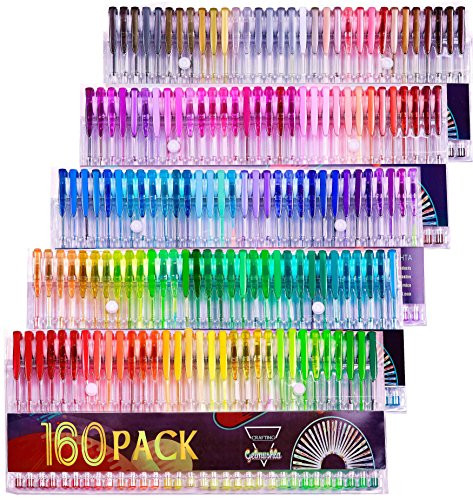 Gel Pens For Adult Coloring Books
 Gelmushta Gel Pens 160 Unique Colors No Duplicates Set
