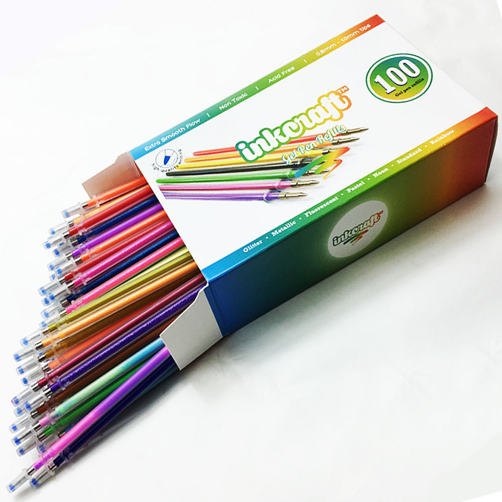 Gel Pens For Adult Coloring Books
 100 Gel Pen Refills Ideal for Adult Coloring