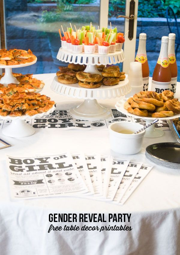 Gender Party Food Ideas
 Gender Reveal Party food table
