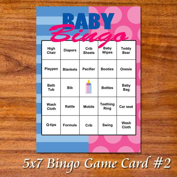 Gender Party Ideas Games
 Gender Reveal Party Game Cards Bingo and by RedVelvetParties