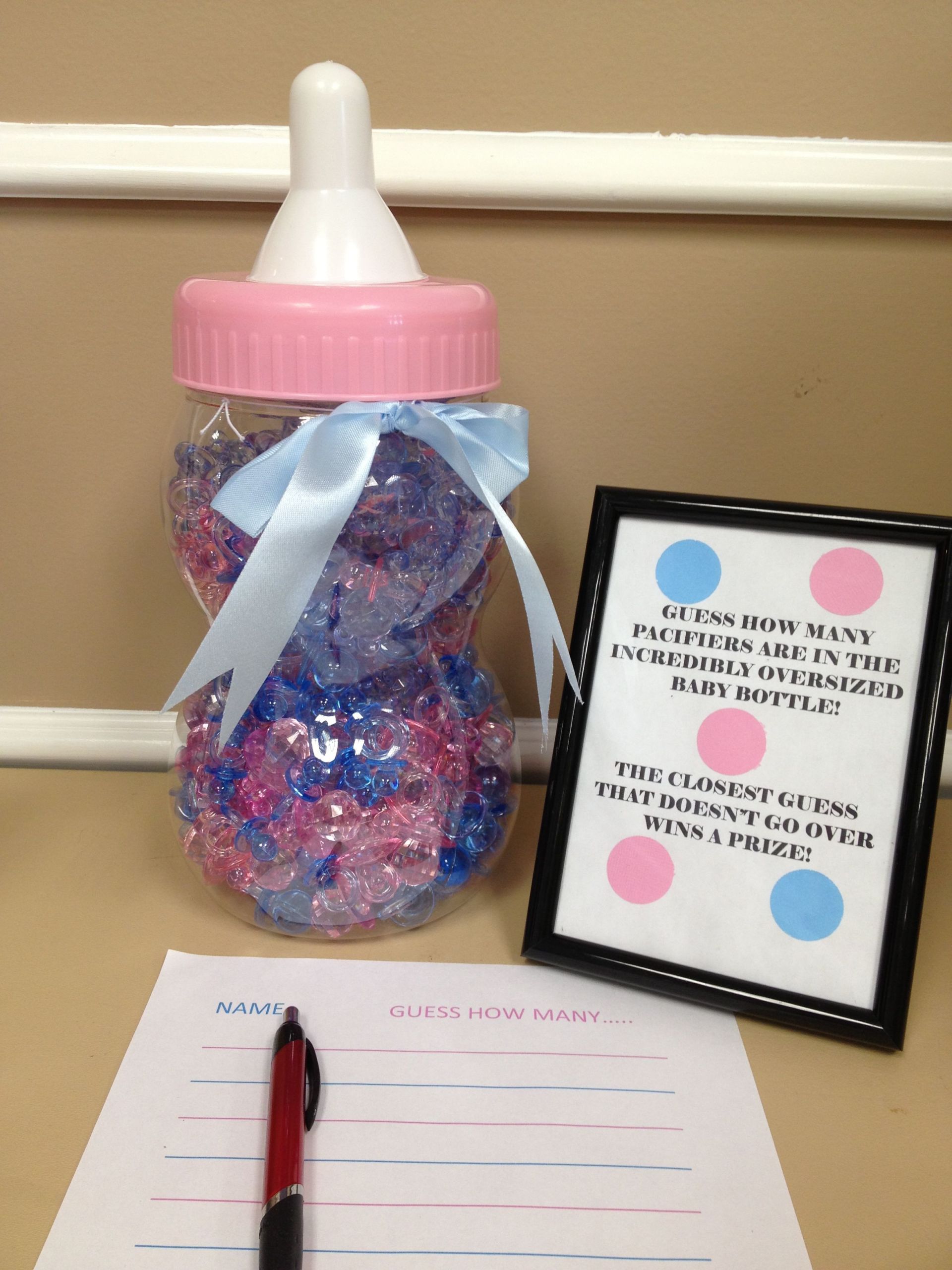 Gender Reveal Party Game Ideas
 Gender reveal party game ess the amount in the bottle