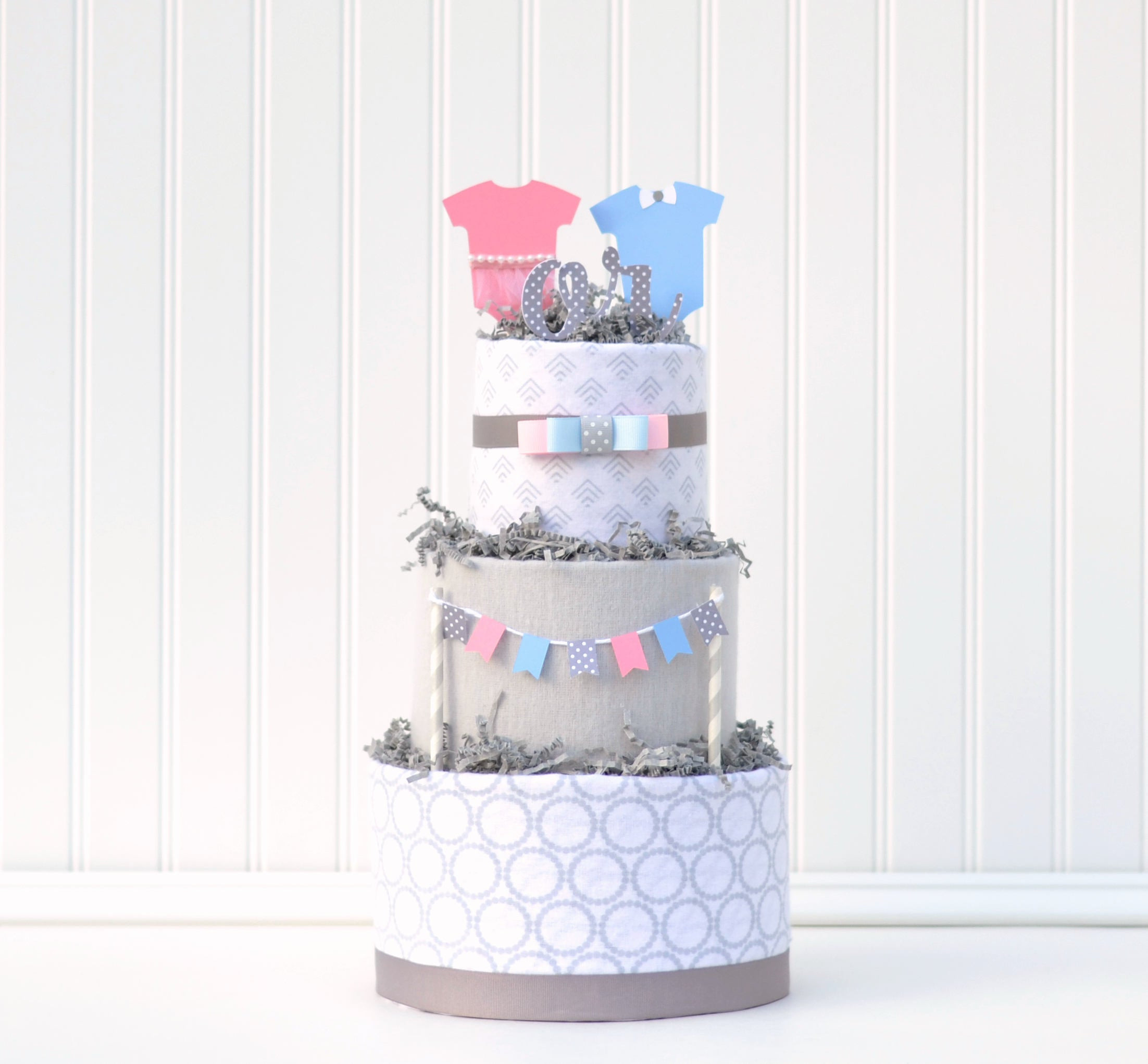 Gender Reveal Party Gift Ideas
 Gender Reveal Party Ideas He or She Diaper Cake Pink or Blue