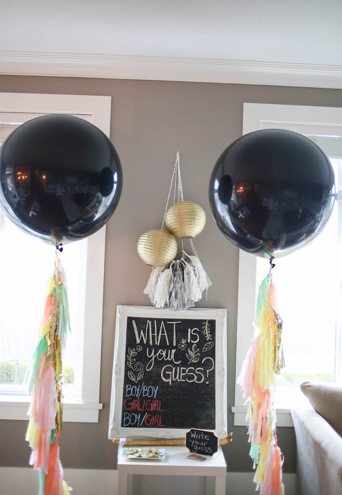 Gender Reveal Party Ideas For Twins
 Kara s Party Ideas Boho Inspired Twins Gender Reveal Party