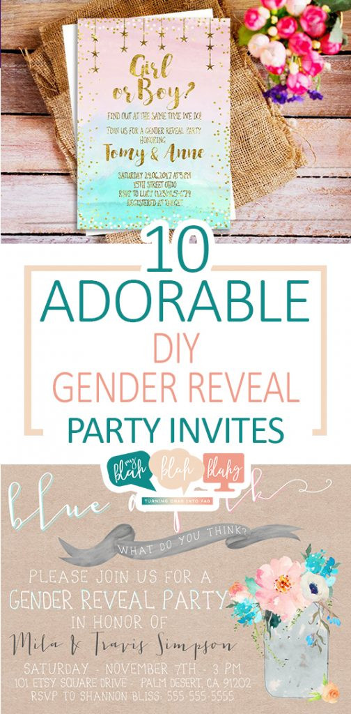 Gender Surprise Party Ideas
 10 Adorable DIY Gender Reveal Party Invites