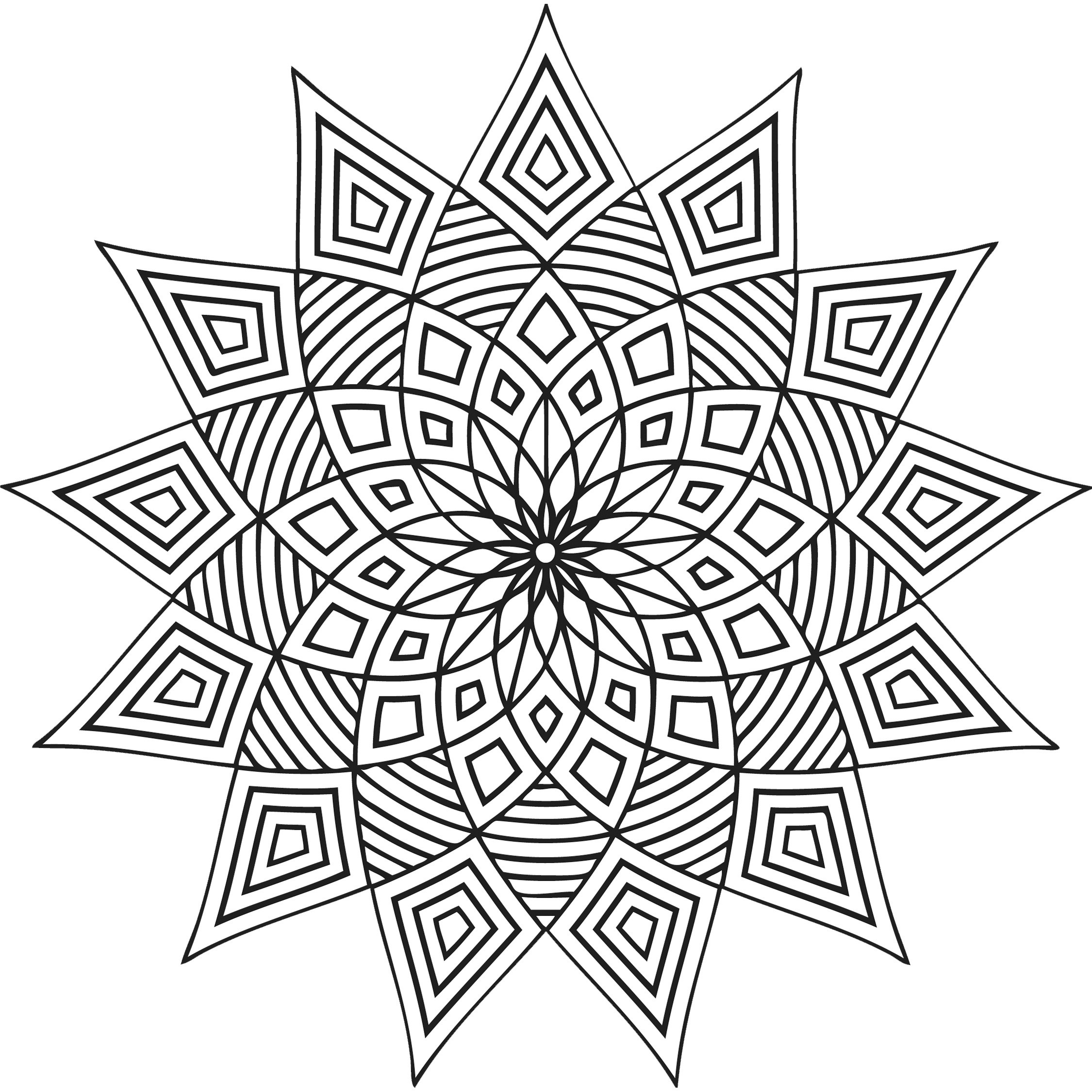 Geometric Adult Coloring Pages
 Free Printable Geometric Coloring Pages For Kids