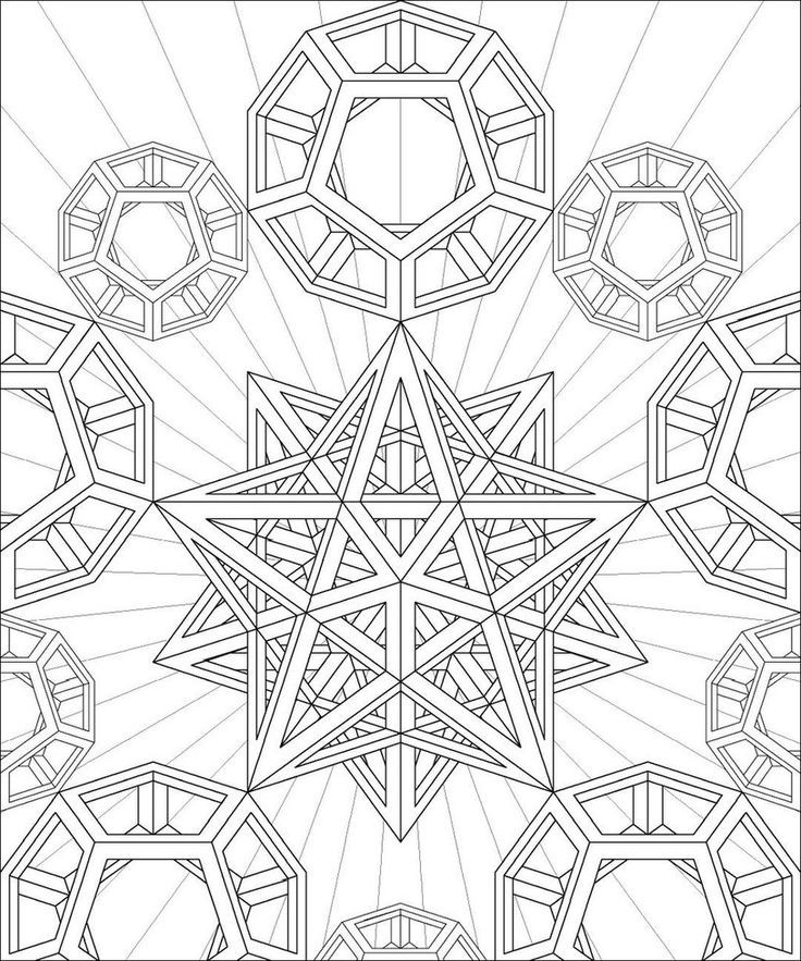 Geometric Adult Coloring Pages
 Sacred geometry coloring page