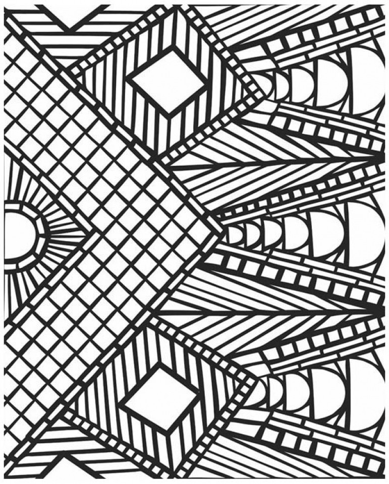 Geometric Adult Coloring Pages
 Get This Advanced Elephant Coloring Pages