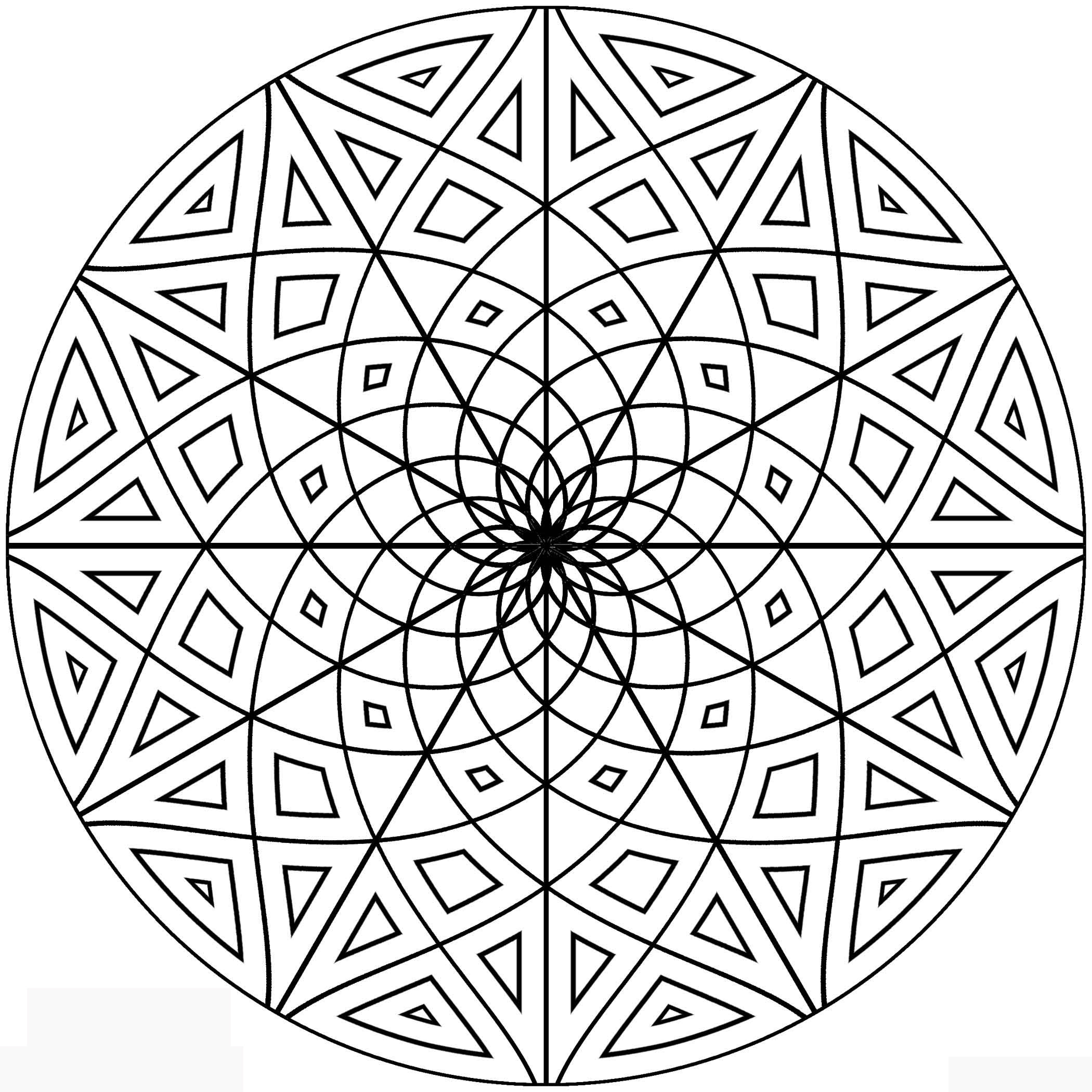 Geometric Adult Coloring Pages
 Free Printable Geometric Coloring Pages for Adults
