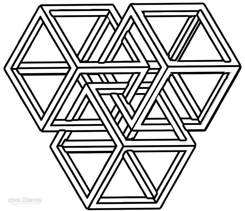 Geometric Coloring Pages For Kids
 Printable Shapes Coloring Pages For Kids