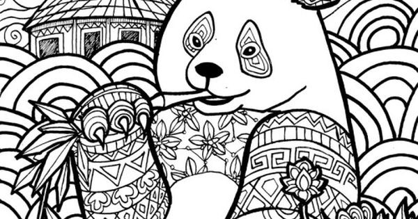 Giant Coloring Books For Adults
 Giant Panda page from my Animal Dreamers coloring book I’m