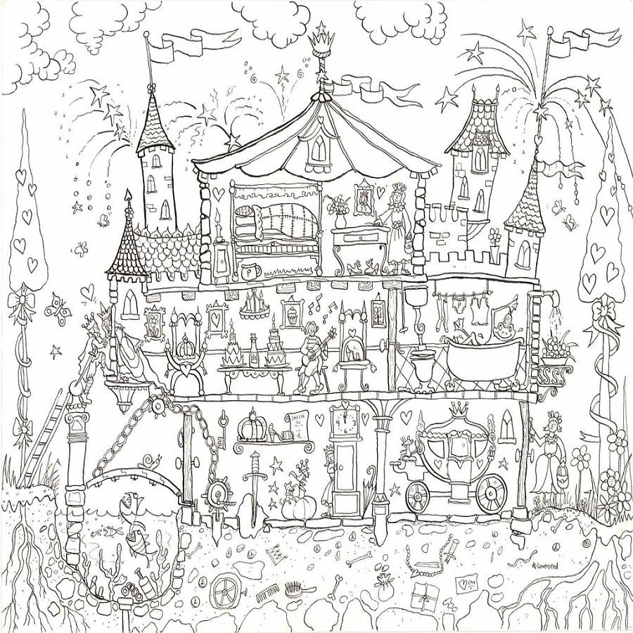 Giant Coloring Books For Adults
 princess palace colouring in poster by really giant