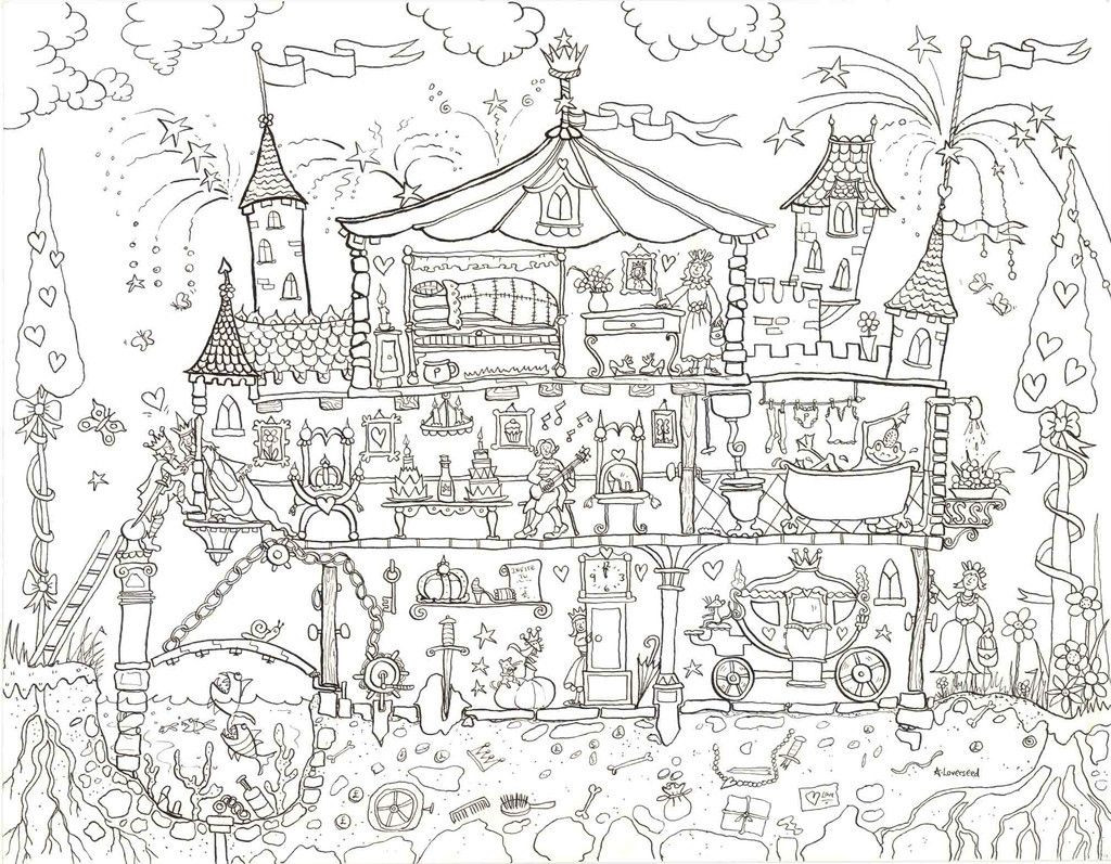 Giant Coloring Books For Adults
 PRINCESS PALACE