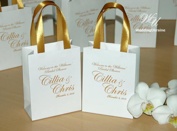 Gift Bags Wedding
 Elegant Gift bags Bridal Party Gift Bag Personalized with