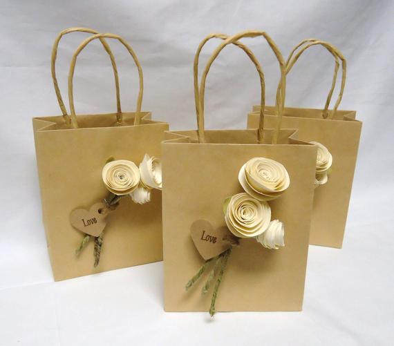 Gift Bags Wedding
 Items similar to Wedding favor bags wedding t bags
