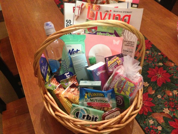 Gift Basket For Child In Hospital
 New nursing mom t basket magazines snacks gum mints