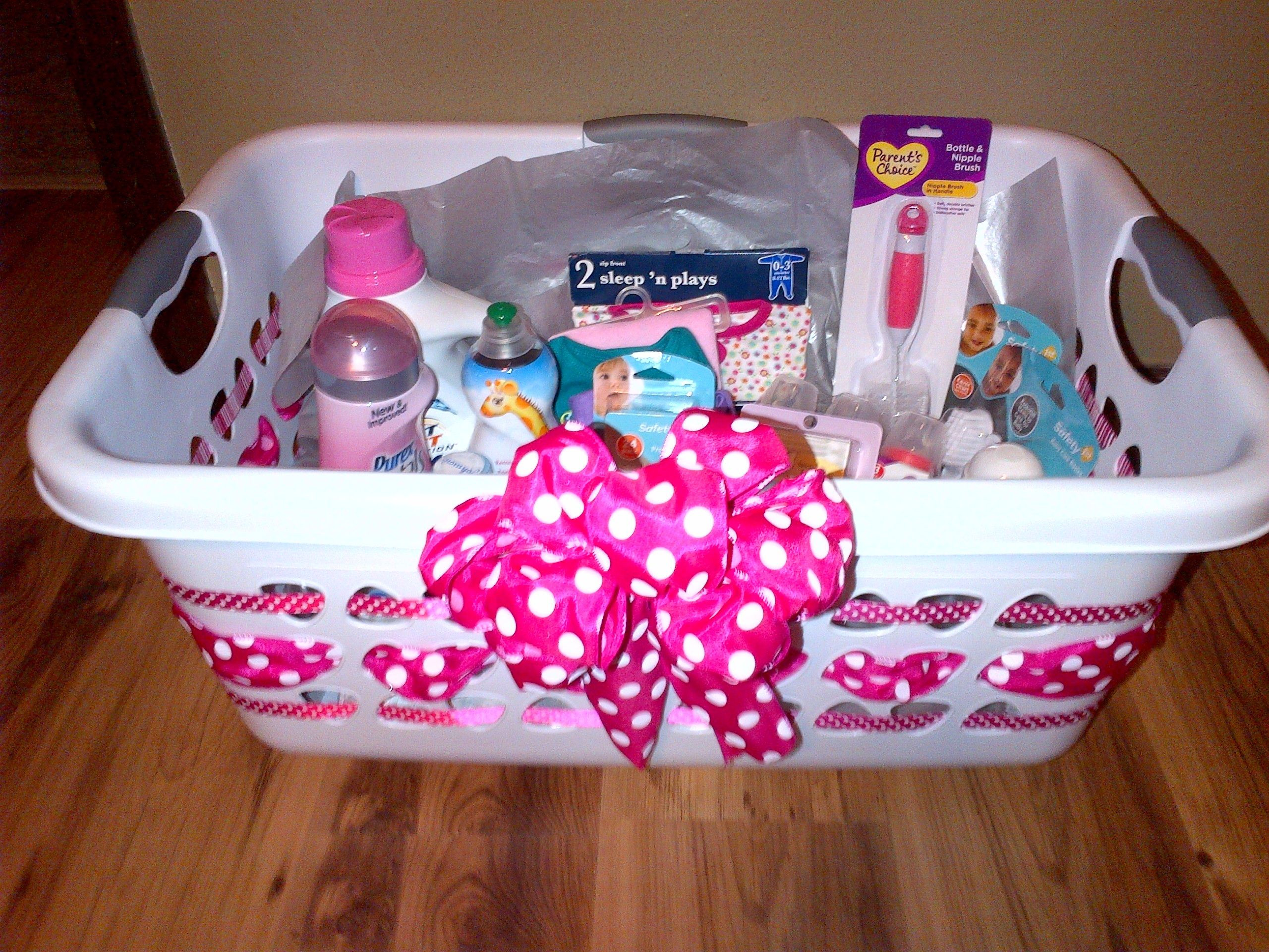 Gift Basket Ideas For Baby Shower
 Laundry basket baby ts