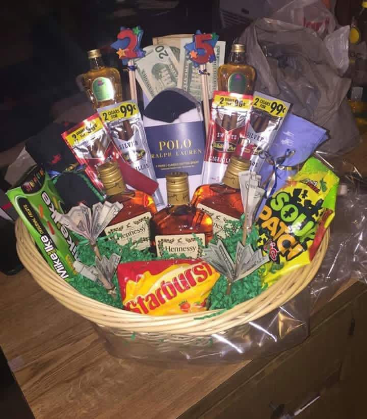 Gift Basket Ideas For Boyfriend
 Birthday basket for him