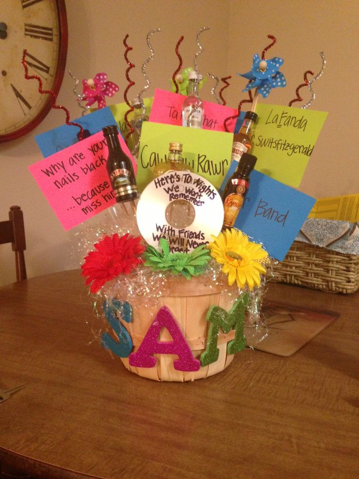 Gift Basket Ideas For Friend
 Fun 21st birthday basket for my best friend Favorite