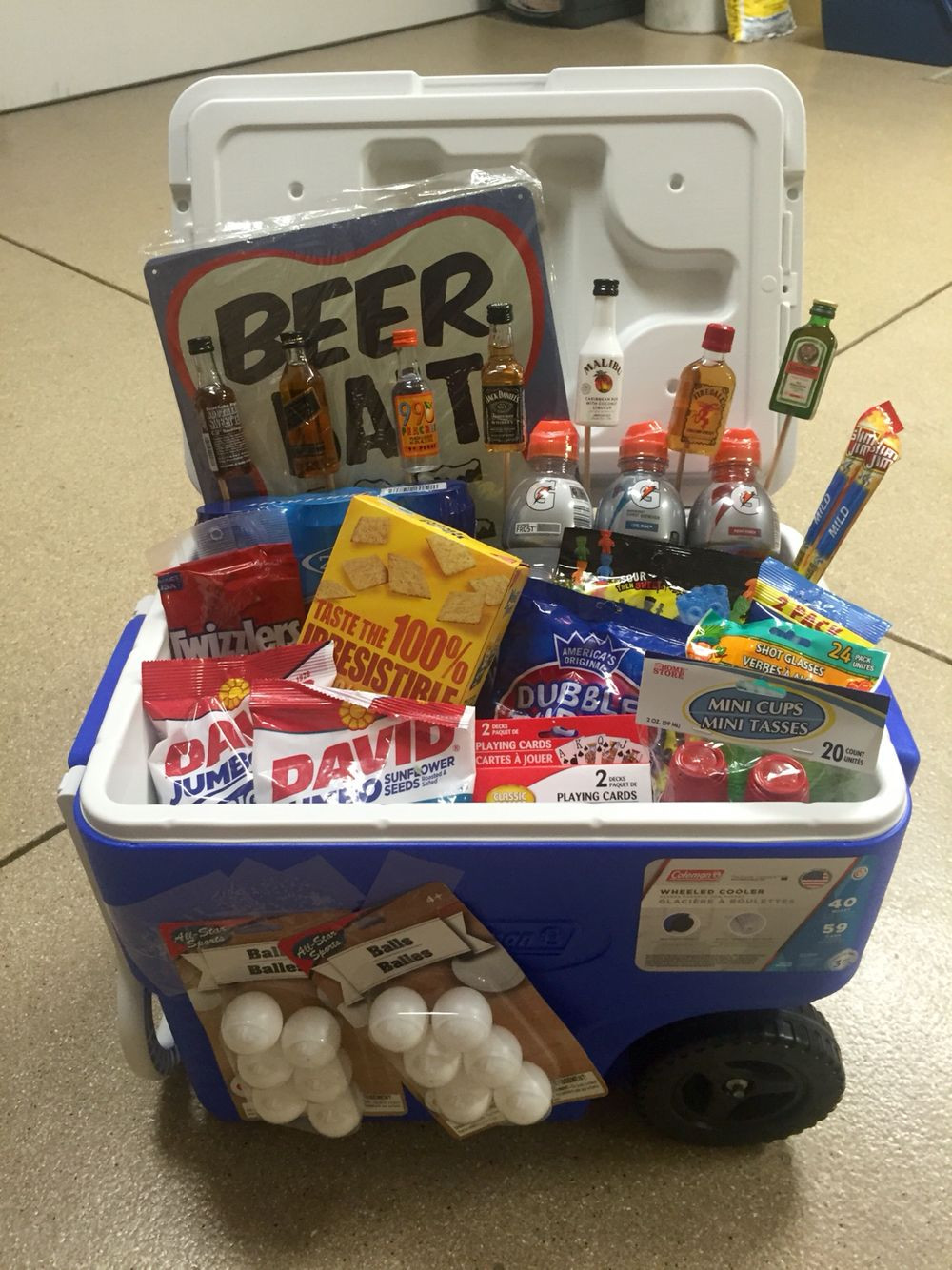 Gift Basket Ideas For Guys
 Ice Chest Gift Basket 21st birthday for a guy