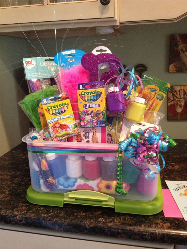 Gift Basket Ideas For Kids
 Arts and crafts birthday t