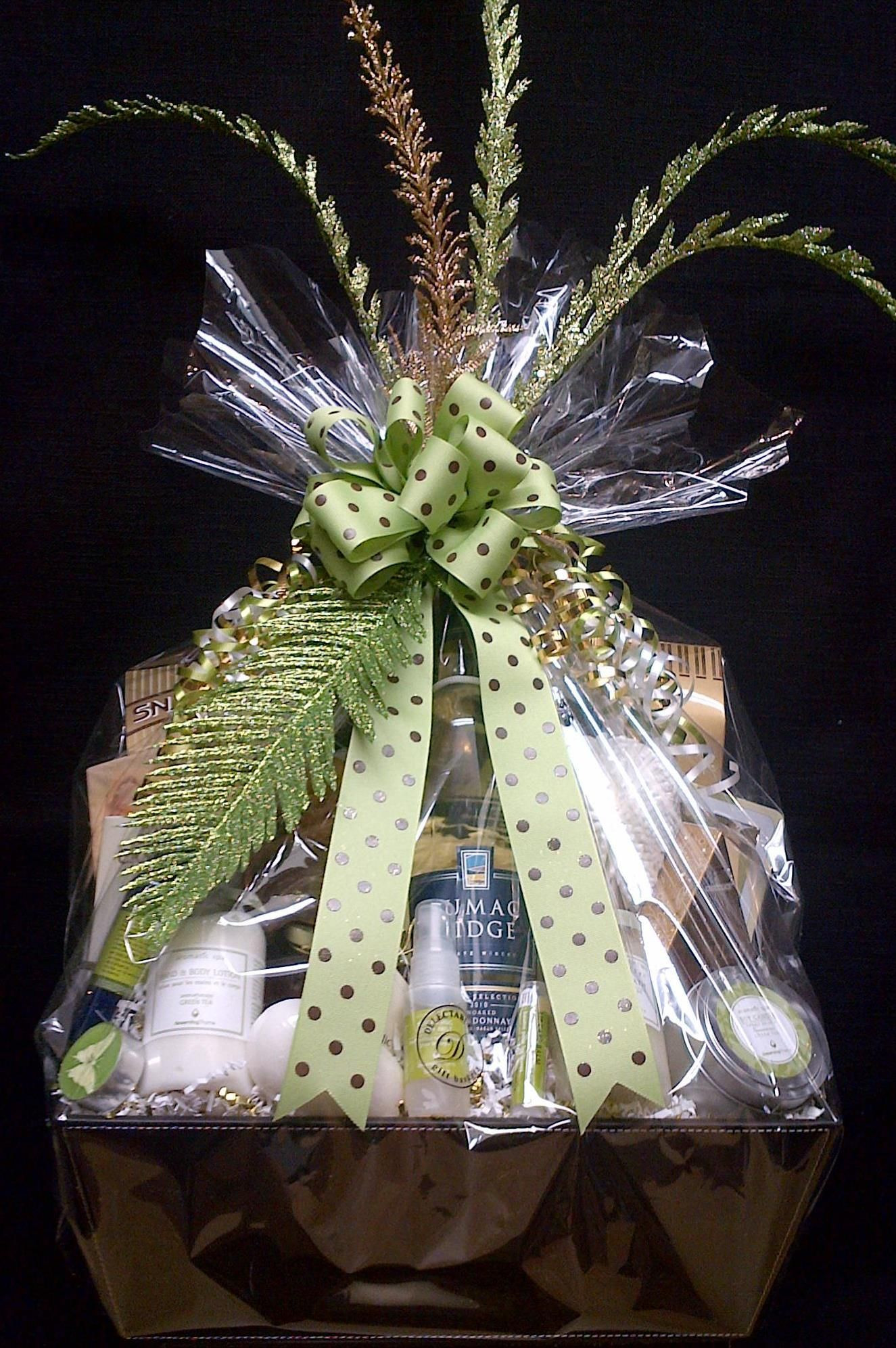 Gift Basket Wrapping Ideas
 Custom Spa This is an example of the way I package my