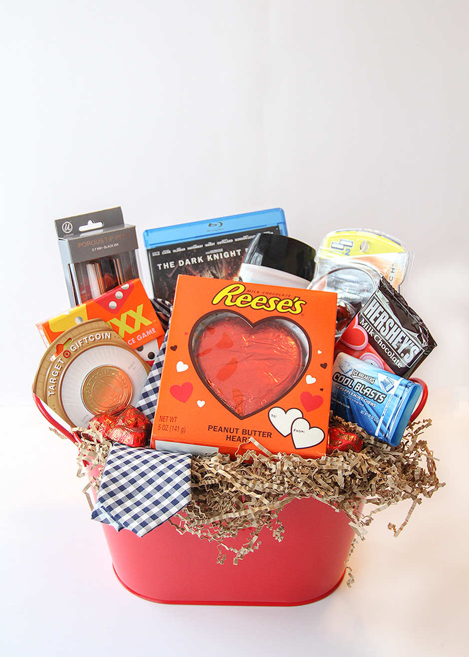 Gift Baskets Ideas For Him
 Valentine s Day Gift Basket For Him Busy Mommy
