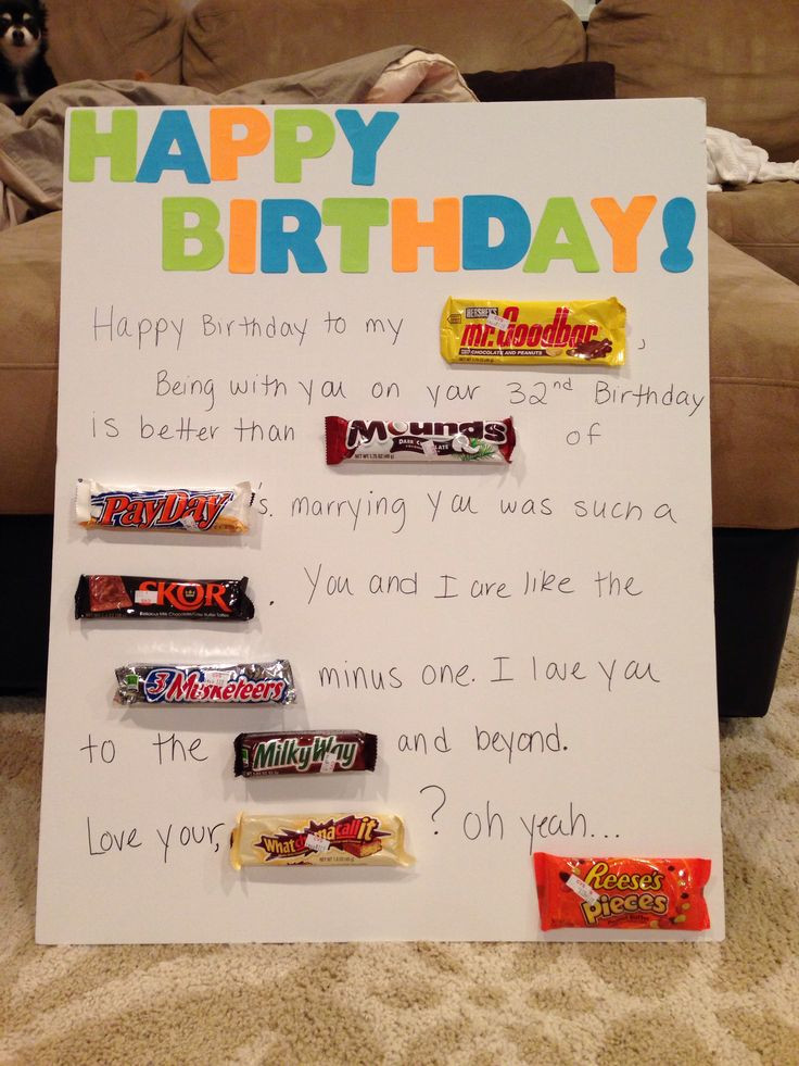 Gift For Husband On Birthday
 66 best Candy cards images on Pinterest