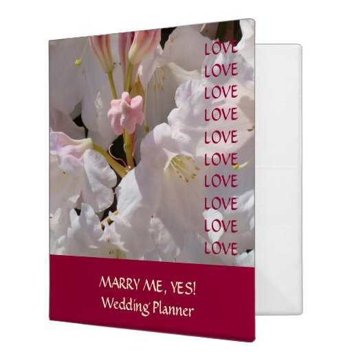 Gift For Wedding Planner
 MARRY ME YES Wedding Planner Book t Binder