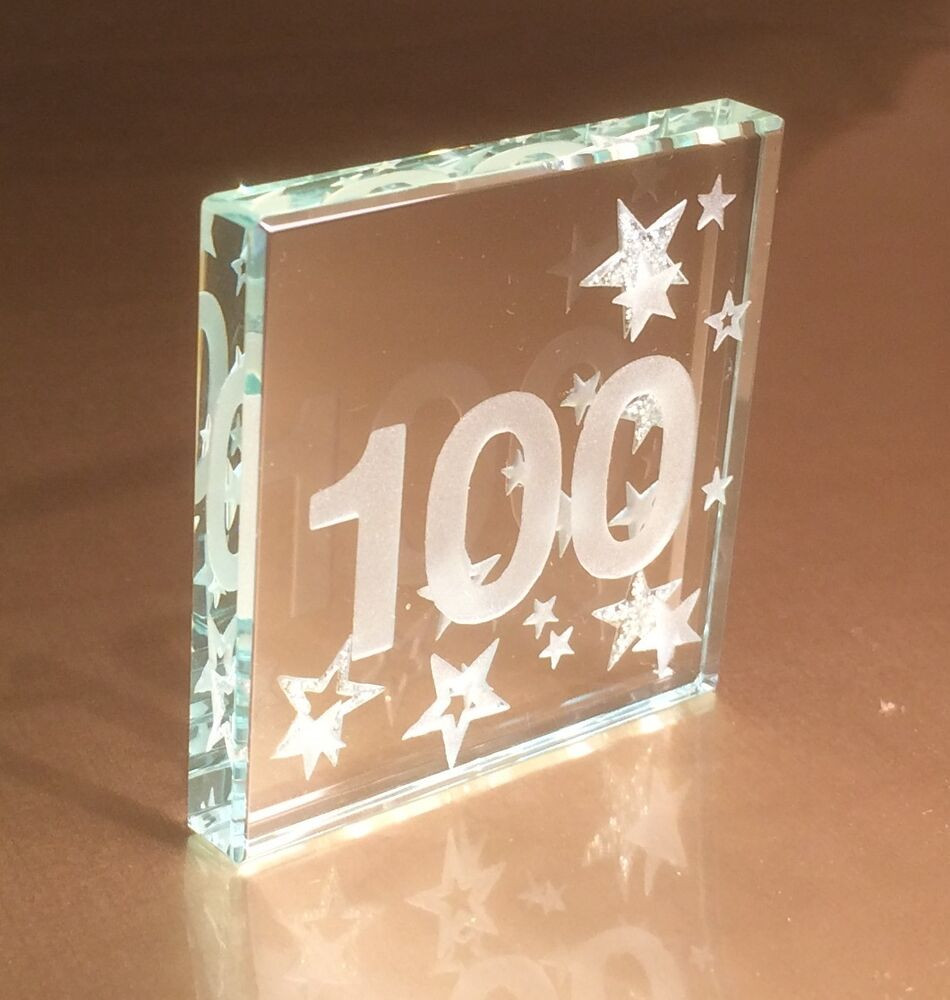 Gift Ideas For 100Th Birthday
 Happy 100th Birthday Gift Ideas Spaceform Glass Token