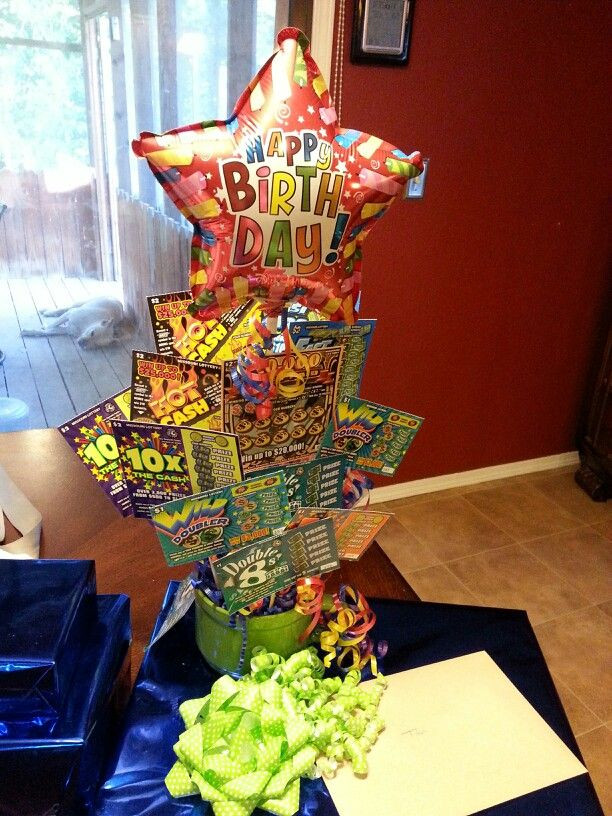 Gift Ideas For 18 Year Old Boyfriend
 Lottery ticket bouquet for my boyfriend s birthday diy