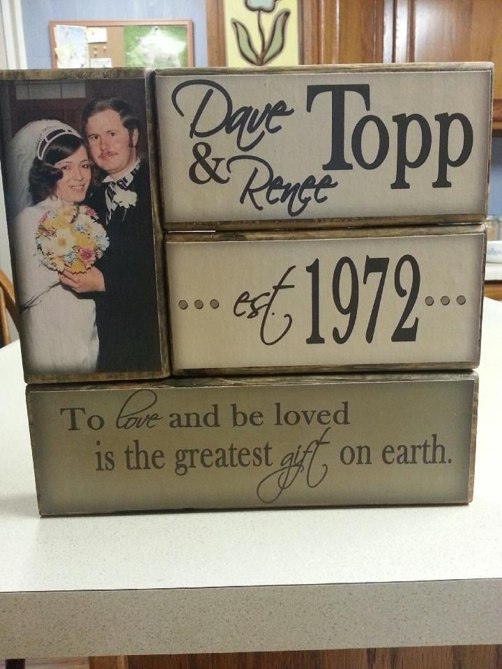 Gift Ideas For 50Th Anniversary Couple
 Wedding Engagement Anniversary Stacker with photo