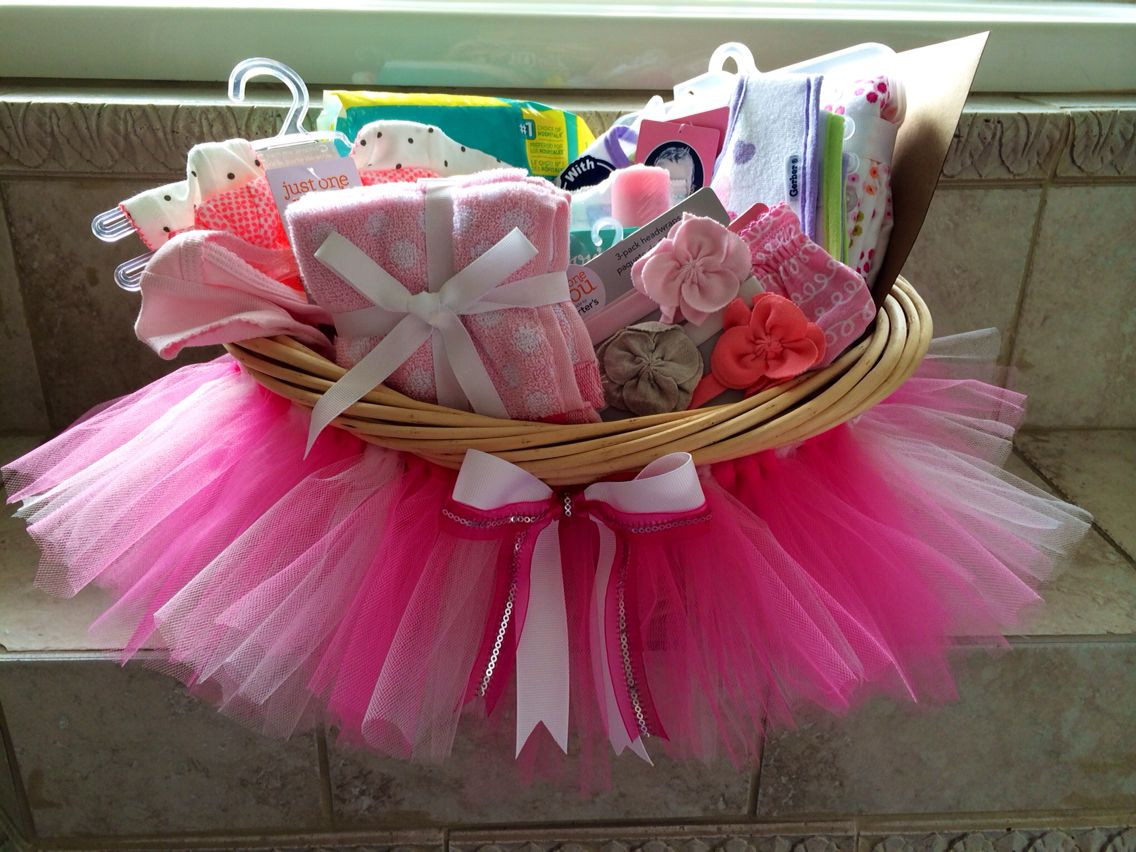 Gift Ideas For A Baby Girl
 Baby shower tutu t basket DIY