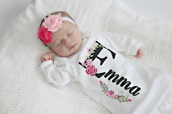 Gift Ideas For A Baby Girl
 Personalized Baby Gift Girl Newborn Girl ing Home Outfit