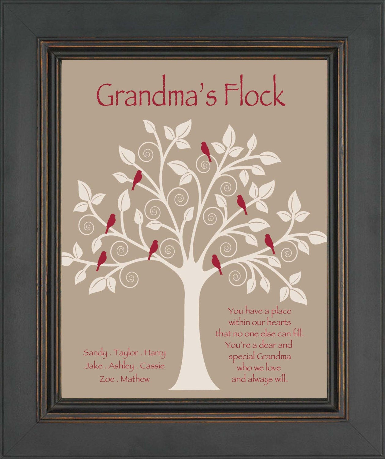 Gift Ideas For A Grandmother
 Grandma Gift Family Tree Personalized t for Grandmother