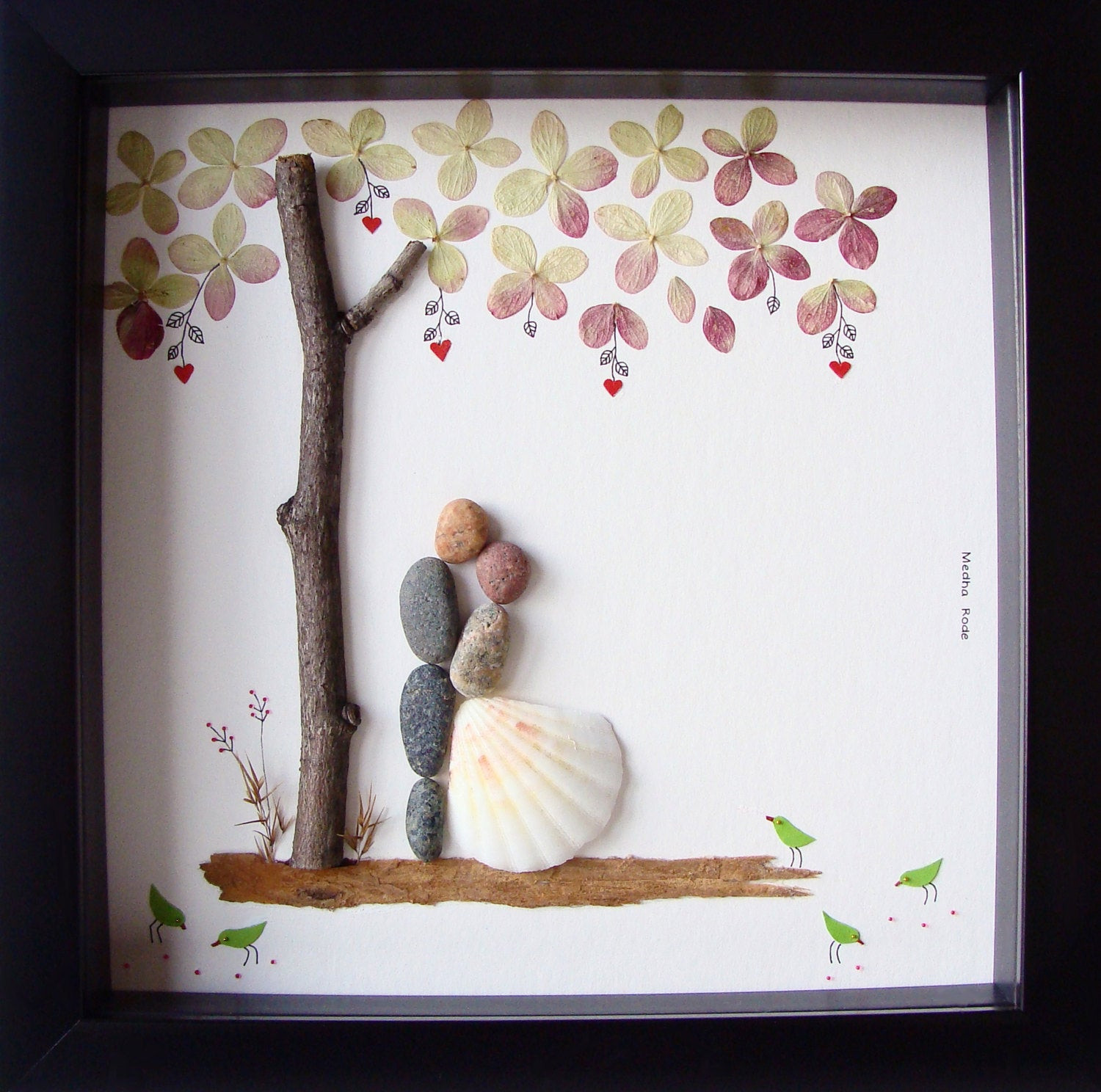 Gift Ideas For A Married Couple
 Unique Wedding Gift For Couple Wedding Pebble Art by MedhaRode