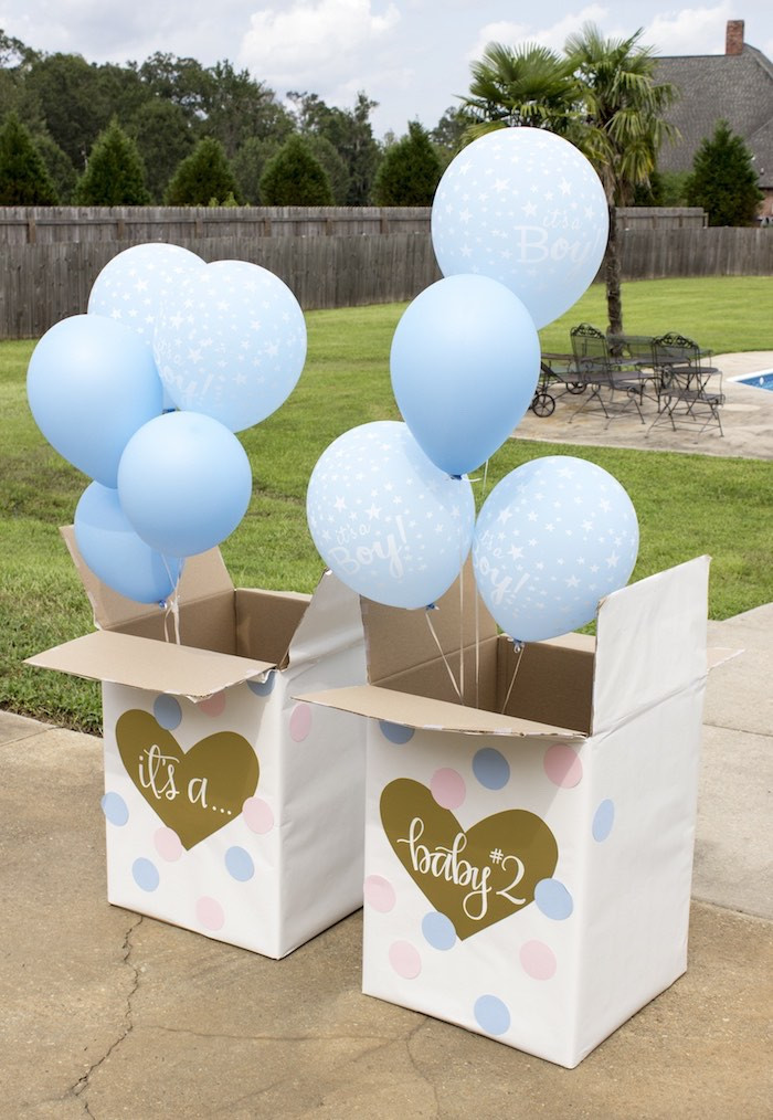 Gift Ideas For Baby Gender Reveal Party
 Kara s Party Ideas Ice Cream Social Gender Reveal Party