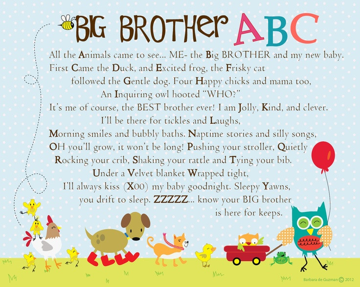 Gift Ideas For Big Brother From New Baby
 So sweet a great t for a new Big Brother