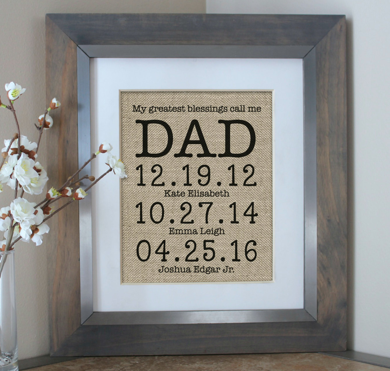 Gift Ideas For Dads Birthday From Daughter
 Gift for Dad from Kids My Daddy Is My Hero by EmmaAndTheBean