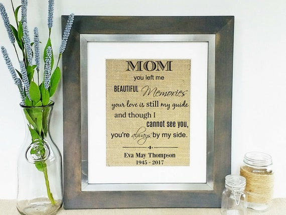Gift Ideas For Death Of Mother
 LOSS OF MOTHER Memorial Gift Mom Sympathy Gift Mother