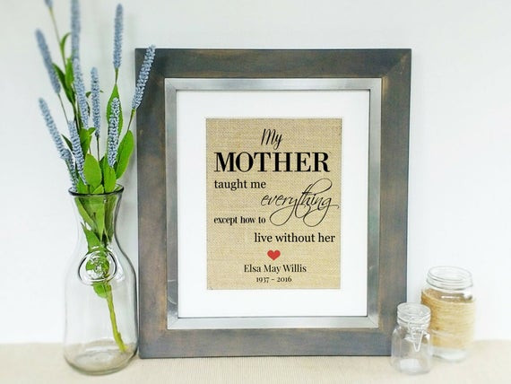 Gift Ideas For Death Of Mother
 DEATH OF a MOTHER Sympathy Gift Condolence Gifts for Loss of