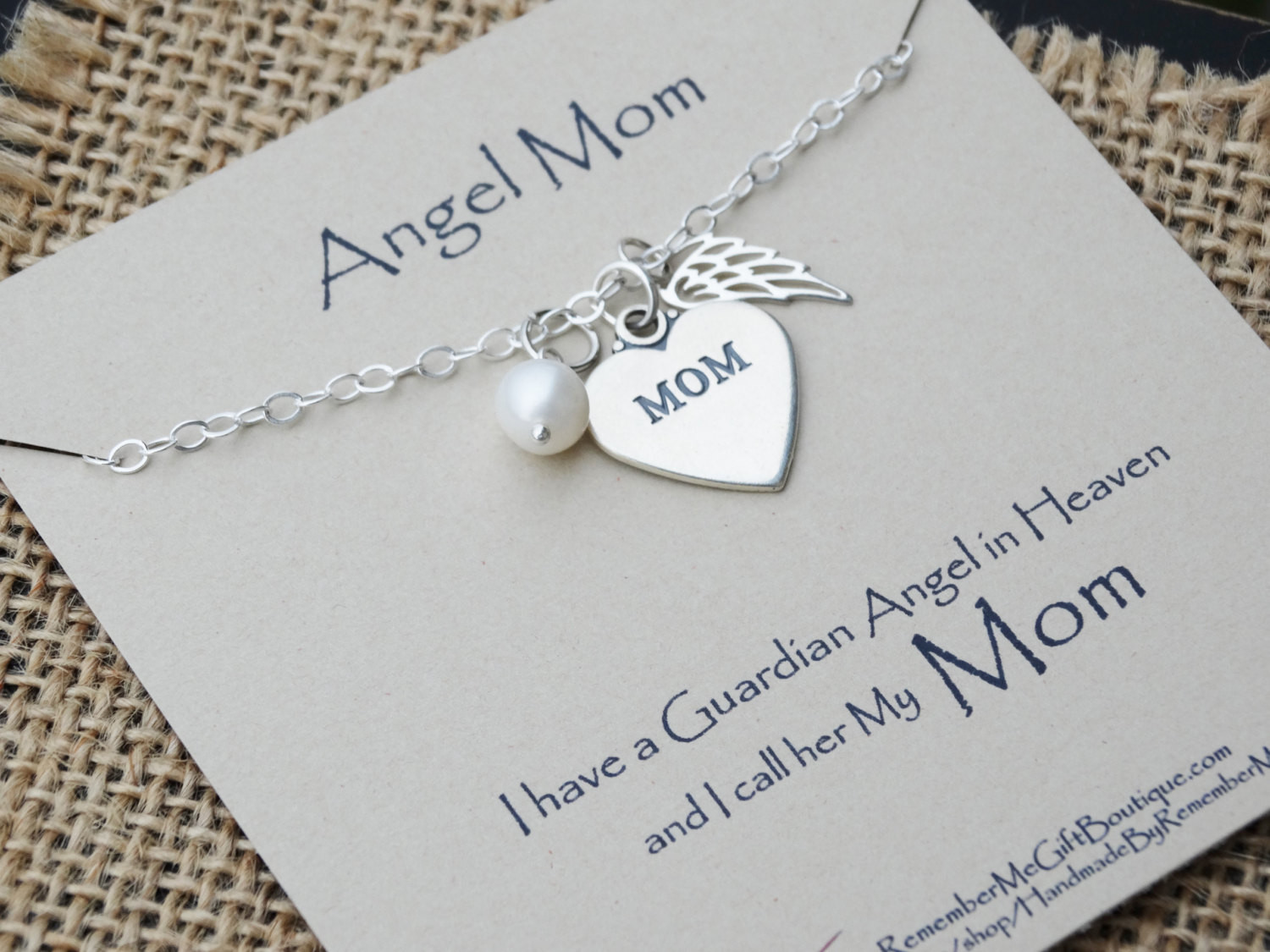 Gift Ideas For Death Of Mother
 Loss of Mother Memorial Jewelry Angel Mom Sympathy Gift