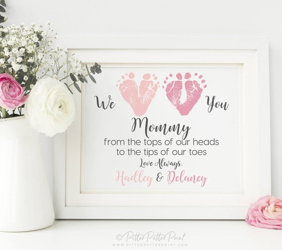 Gift Ideas For First Mother'S Day
 First Mother s Day Gift from Twins New Mom Personalized
