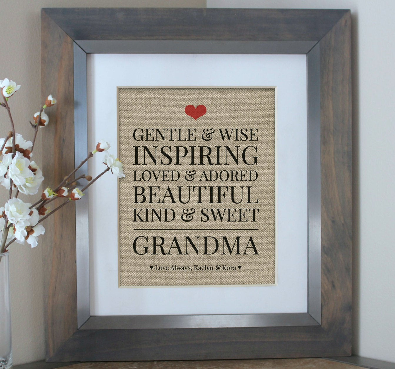 Gift Ideas For Grandma Birthday
 Grandma Gift from Kids Birthday Gift for by EmmaAndTheBean