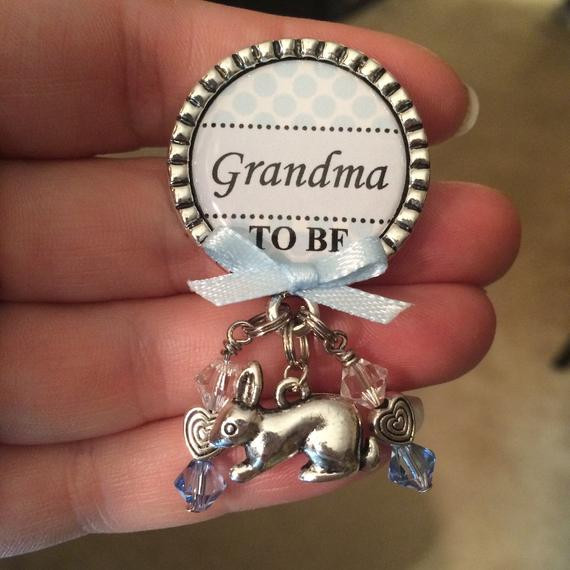 Gift Ideas For Grandma From Baby
 Grandma to be pin Personalized Gift Baby Shower First Baby